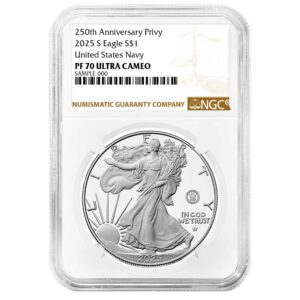 2025-S Proof $1 American Silver Eagle Navy Privy