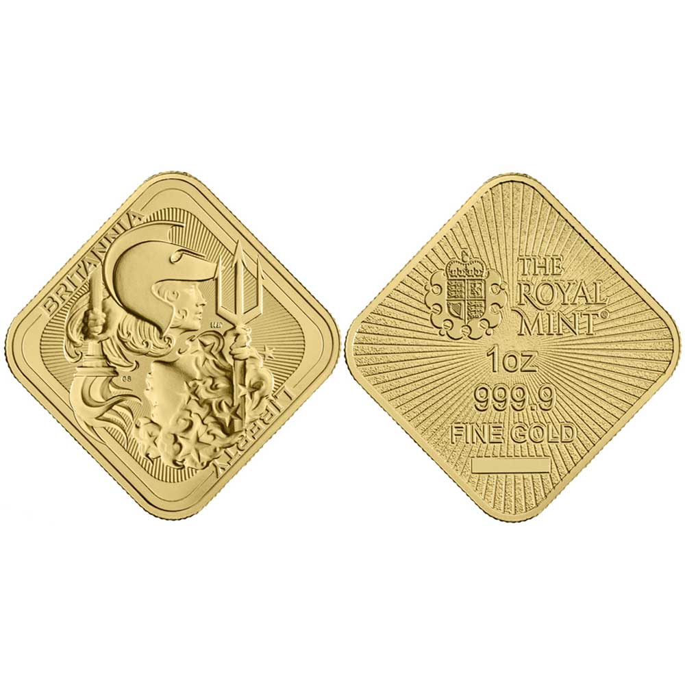 1 Troy oz Liberty & Britannia .9999 Fine Gold Bar - Pinehurst Coins