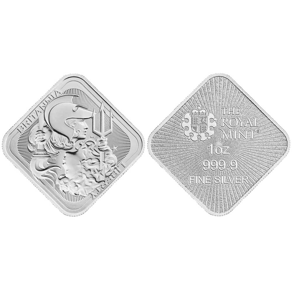 1 Feinunze Liberty & Britannia .999 Feinsilberbarren - Bild 3 von 3