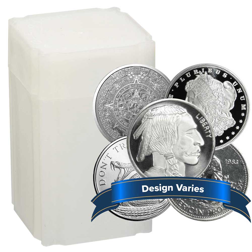 Roll of 20 – 1 Troy oz Silver Round .999 Fine Secondary Market