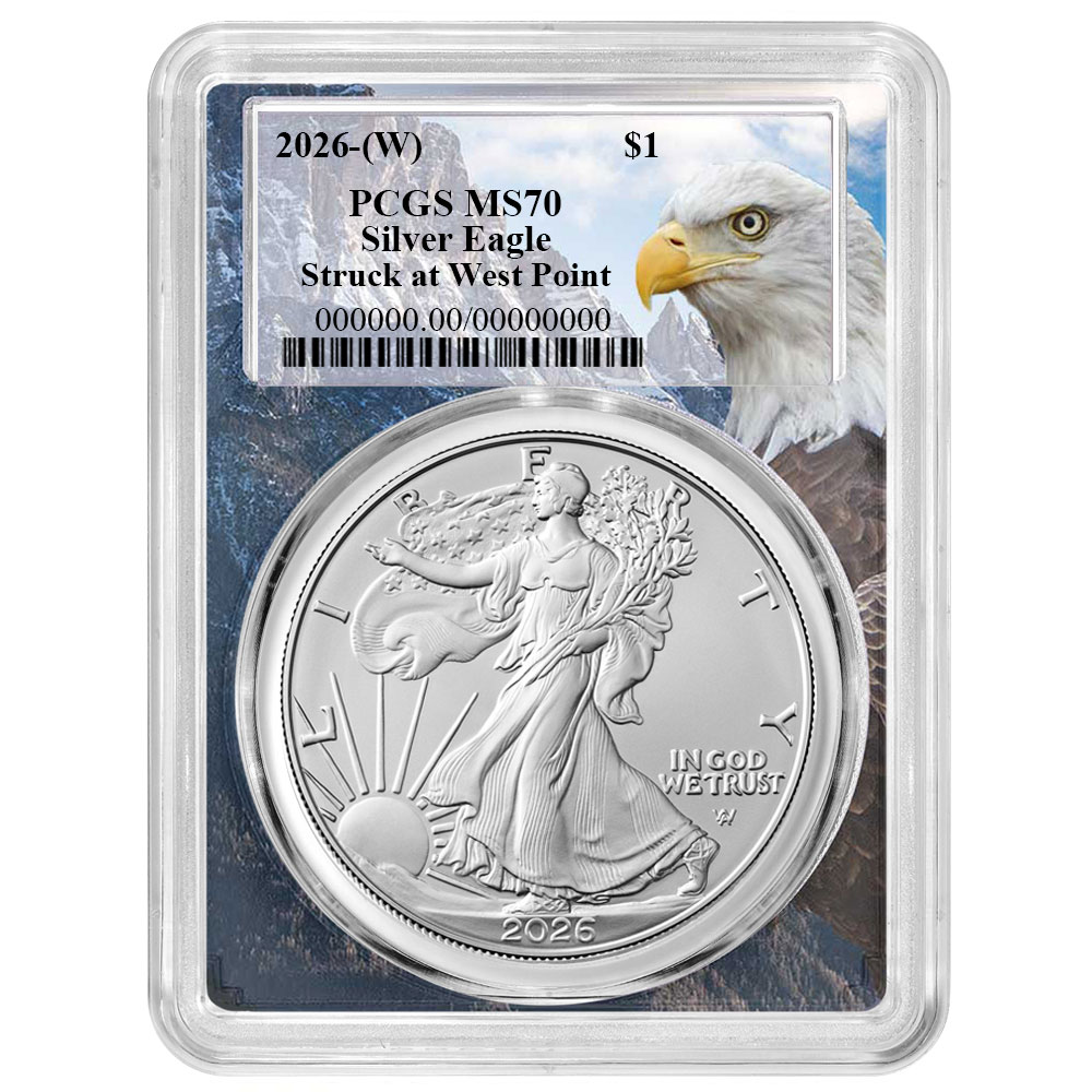 2026 (W) $1 American Silver Eagle PCGS MS70 Eagle Frame