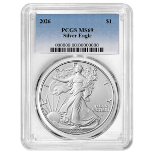 2026 $1 American Silver Eagle PCGS MS69 Blue Label