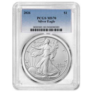 2026 $1 American Silver Eagle PCGS MS70 Blue Label