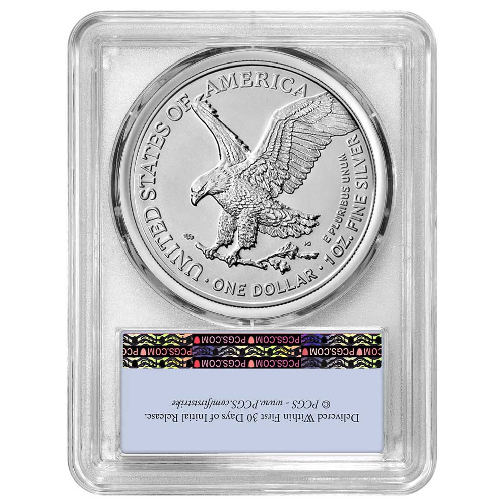 2026 $1 American Silver Eagle PCGS MS70 FS Flag Label - Pinehurst