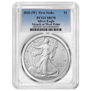 2026 (W) $1 American Silver Eagle PCGS MS70 FS Blue Label