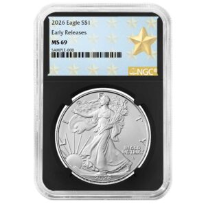 2026 $1 American Silver Eagle NGC MS69 ER West Point Star Label Retro Core