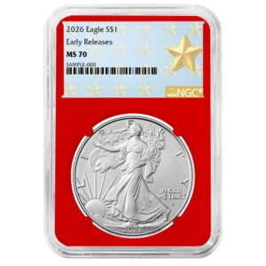2026 $1 American Silver Eagle NGC MS70 ER West Point Star Label Red Core
