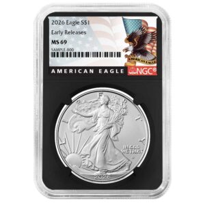 2026 $1 American Silver Eagle NGC MS69 ER Black Label Retro Core