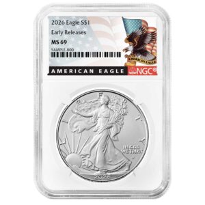 2026 $1 American Silver Eagle NGC MS69 ER Black Label