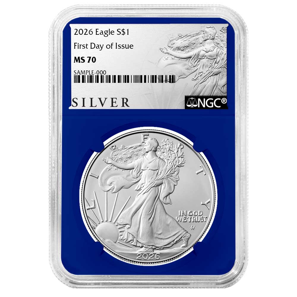 2026 $1 American Silver Eagle NGC MS70 FDI ALS Label Blue Core