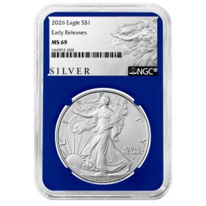 2026 $1 American Silver Eagle NGC MS69 ER ALS Label Blue Core