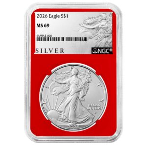 2026 $1 American Silver Eagle NGC MS69 ALS Label Red Core