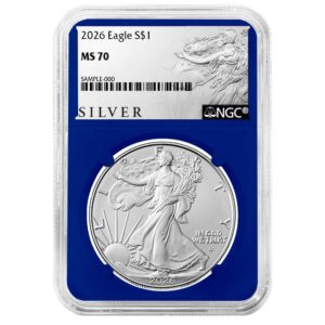 2026 $1 American Silver Eagle NGC MS70 ALS Label Blue Core