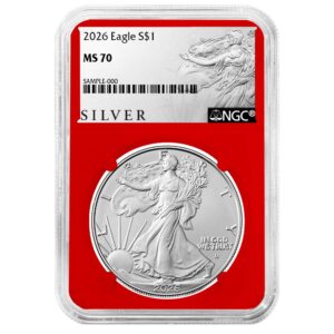 2026 $1 American Silver Eagle NGC MS70 ALS Label Red Core