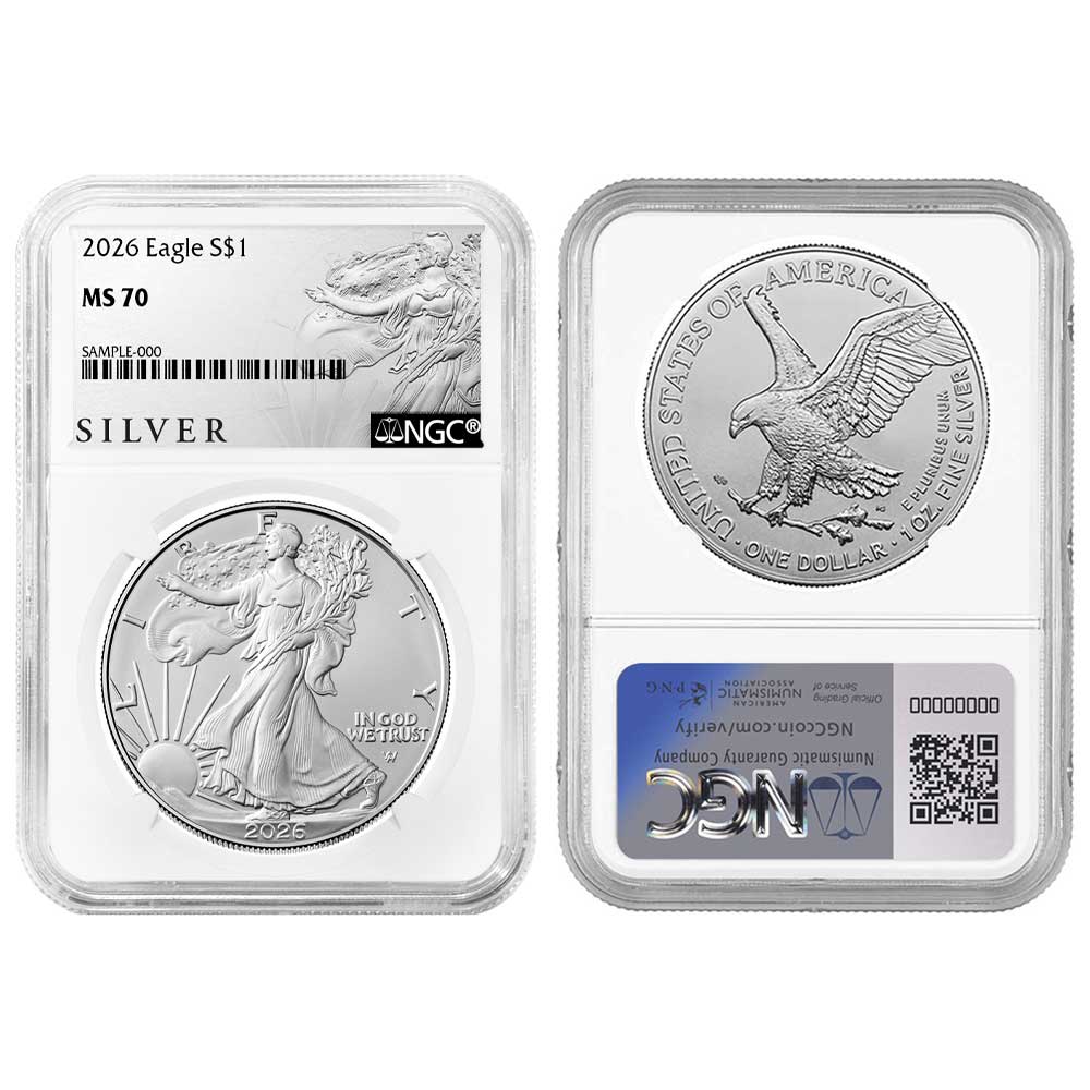 Presale - 2026 $1 American Silver Eagle NGC MS70 ALS Label