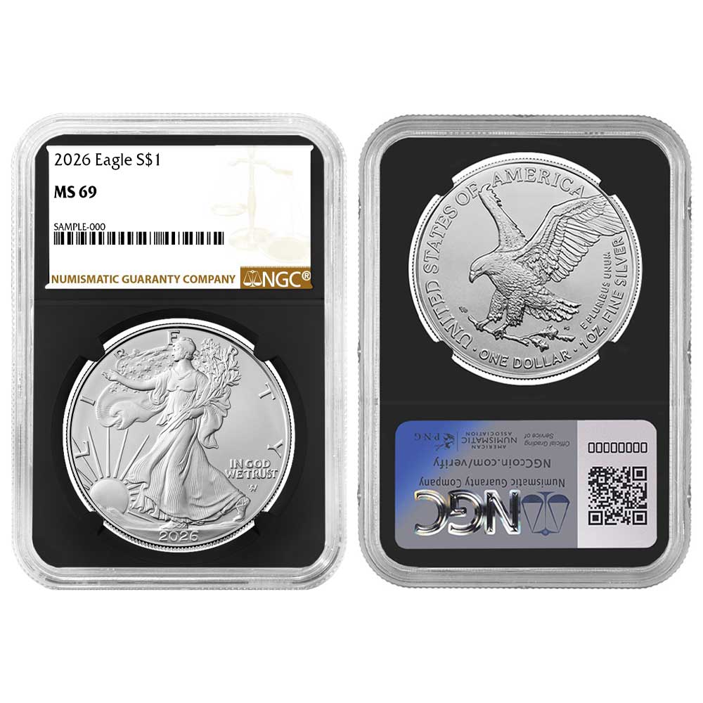 2026 $1 American Silver Eagle NGC MS69 Brown Label Retro Core