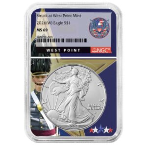 2026 (W) $1 American Silver Eagle NGC MS69 West Point Core