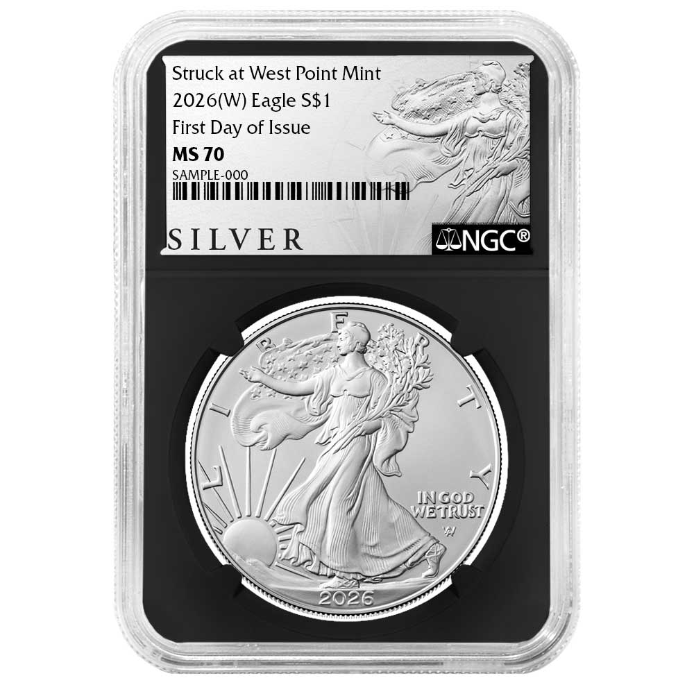 2026 (W) $1 American Silver Eagle NGC MS70 FDI ALS Label Retro Core