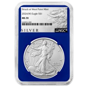 2026 (W) $1 American Silver Eagle NGC MS70 ALS Label Blue Core