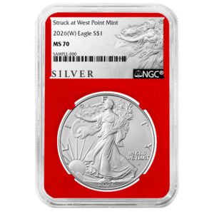 2026 (W) $1 American Silver Eagle NGC MS70 ALS Label Red Core