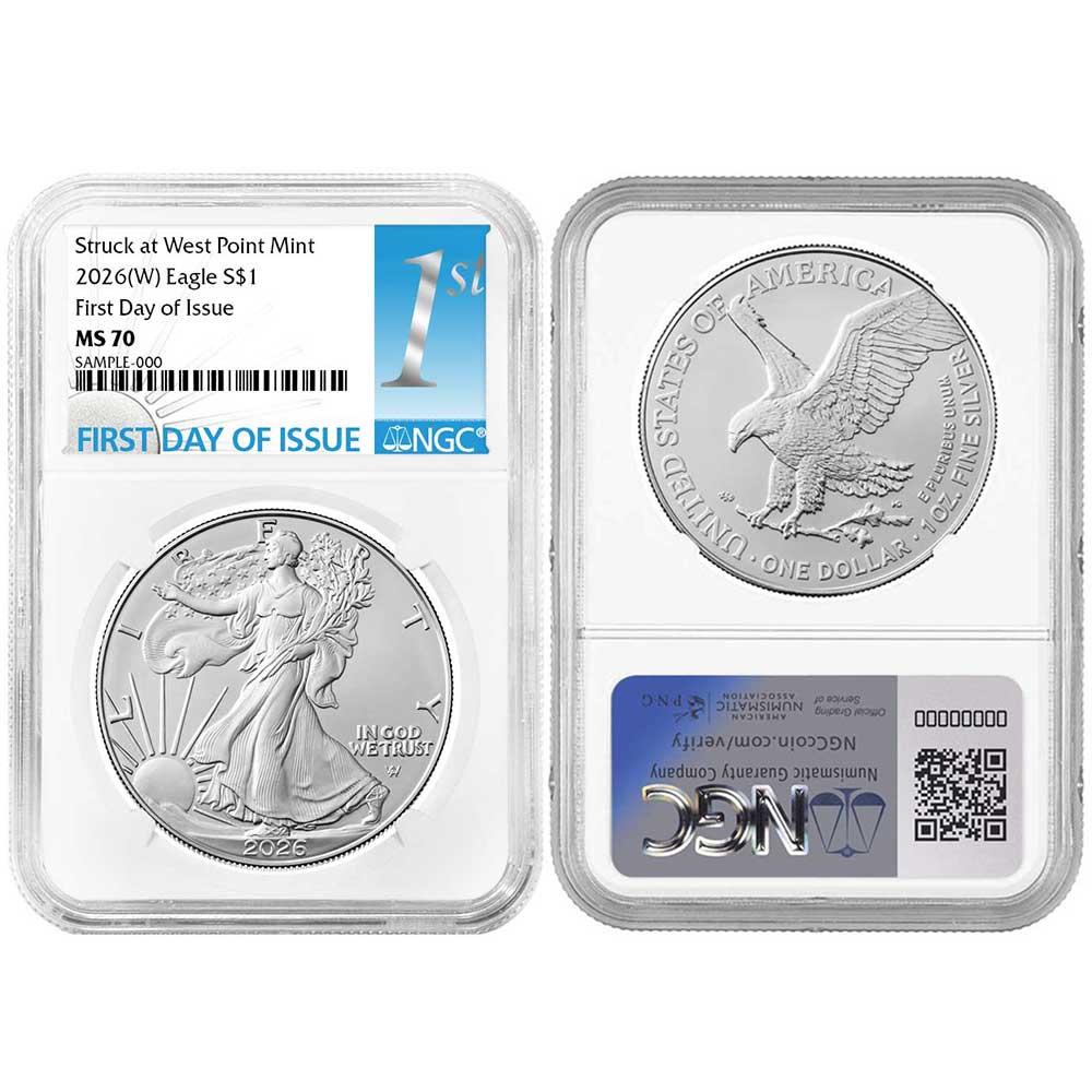 2026 (W) $1 American Silver Eagle NGC MS70 FDI First Label