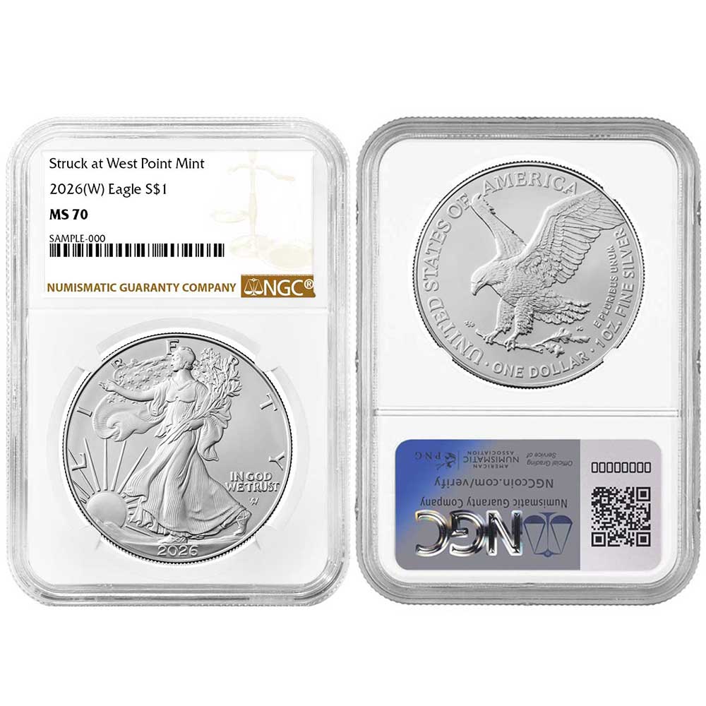 2026 (W) $1 American Silver Eagle NGC MS70 Brown Label | eBay