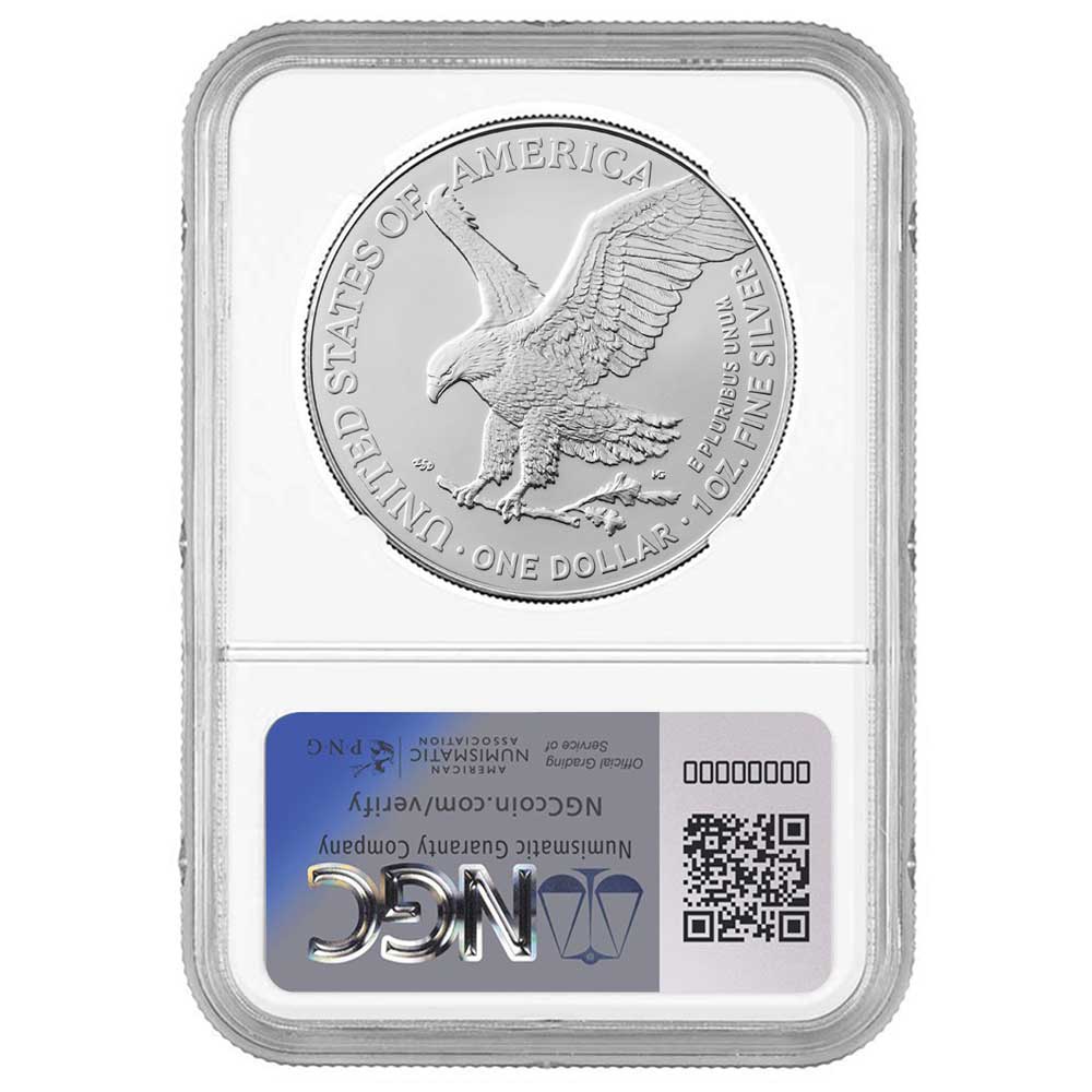 2026 (W) $1 American Silver Eagle NGC MS70 ER Blue Label