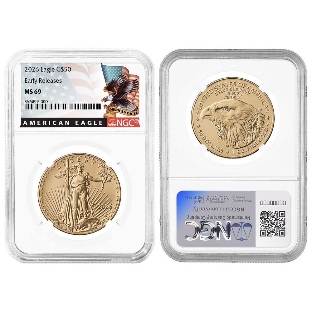 2026 $50 American Gold Eagle 1 oz NGC MS69 ER Black Label