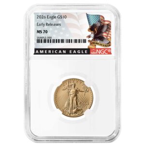 2026 $10 American Gold Eagle 1/4 oz NGC MS70 ER Black Label
