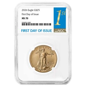 2026 $25 American Gold Eagle 1/2 oz NGC MS70 FDI First Label