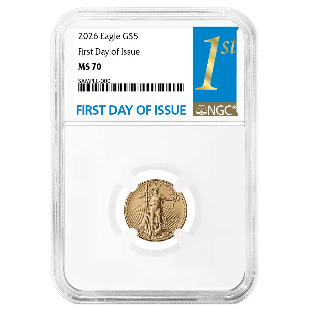 2026 $5 American Gold Eagle 1/10 oz NGC MS70 FDI First Label