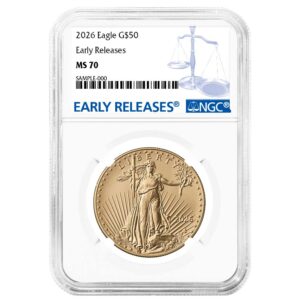 2026 $50 American Gold Eagle 1 oz NGC MS70 ER Blue Label