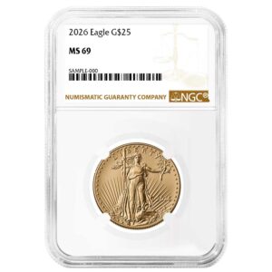 2026 $25 American Gold Eagle 1/2 oz NGC MS69 Brown Label