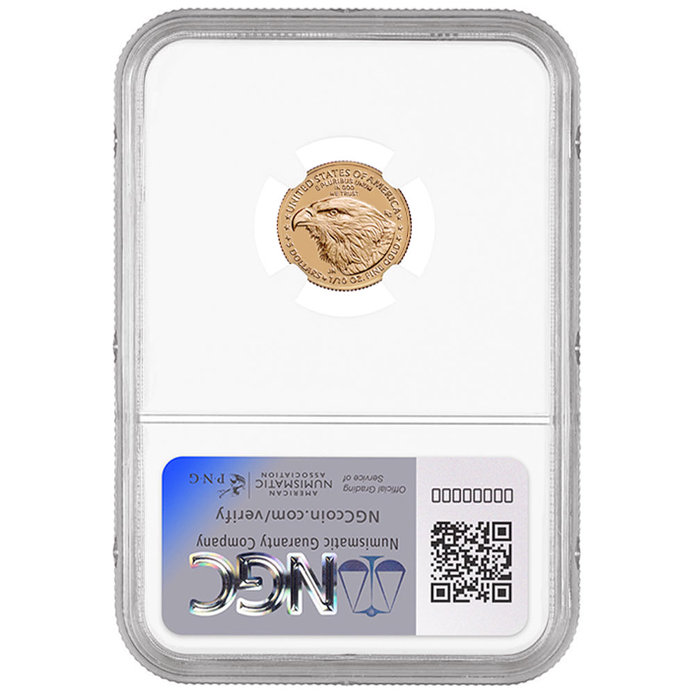 Presale - 2026 $5 American Gold Eagle 1/10 oz NGC MS70 FDI ALS