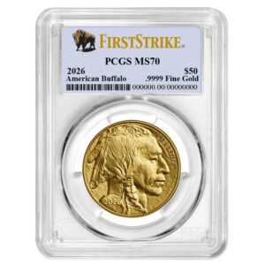 2026 $50 American Gold Buffalo PCGS MS70 FS Buffalo Label