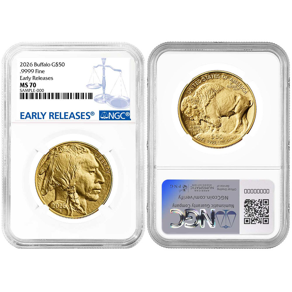 2026 $50 American Gold Buffalo NGC MS70 ER Blue Label - Pinehurst