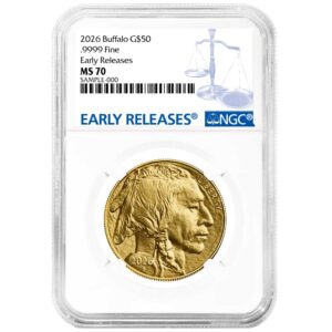 2026 $50 American Gold Buffalo NGC MS70 ER Blue Label