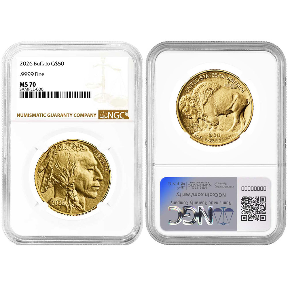 2026 $50 American Gold Buffalo NGC MS70 Brown Label - Pinehurst Coins