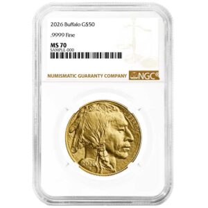 2026 $50 American Gold Buffalo NGC MS70 Brown Label