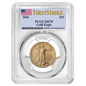 2026 $25 American Gold Eagle 1/2 oz PCGS MS70 FS Flag Label