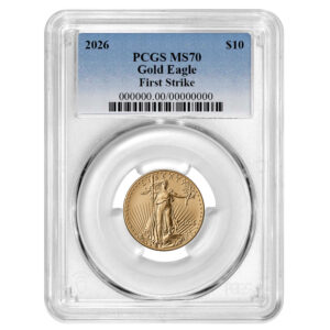 2026 $10 American Gold Eagle 1/4 oz PCGS MS70 FS Blue Label