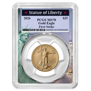 2026 $25 American Gold Eagle 1/2 oz PCGS MS70 FS Statue of Liberty Frame