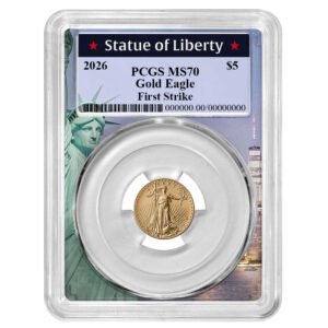 2026 $5 American Gold Eagle 1/10 oz PCGS MS70 FS Statue of Liberty Frame