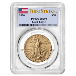 2026 $50 American Gold Eagle 1 oz PCGS MS69 FS Flag Label
