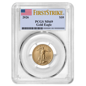 2026 $10 American Gold Eagle 1/4 oz PCGS MS69 FS Flag Label