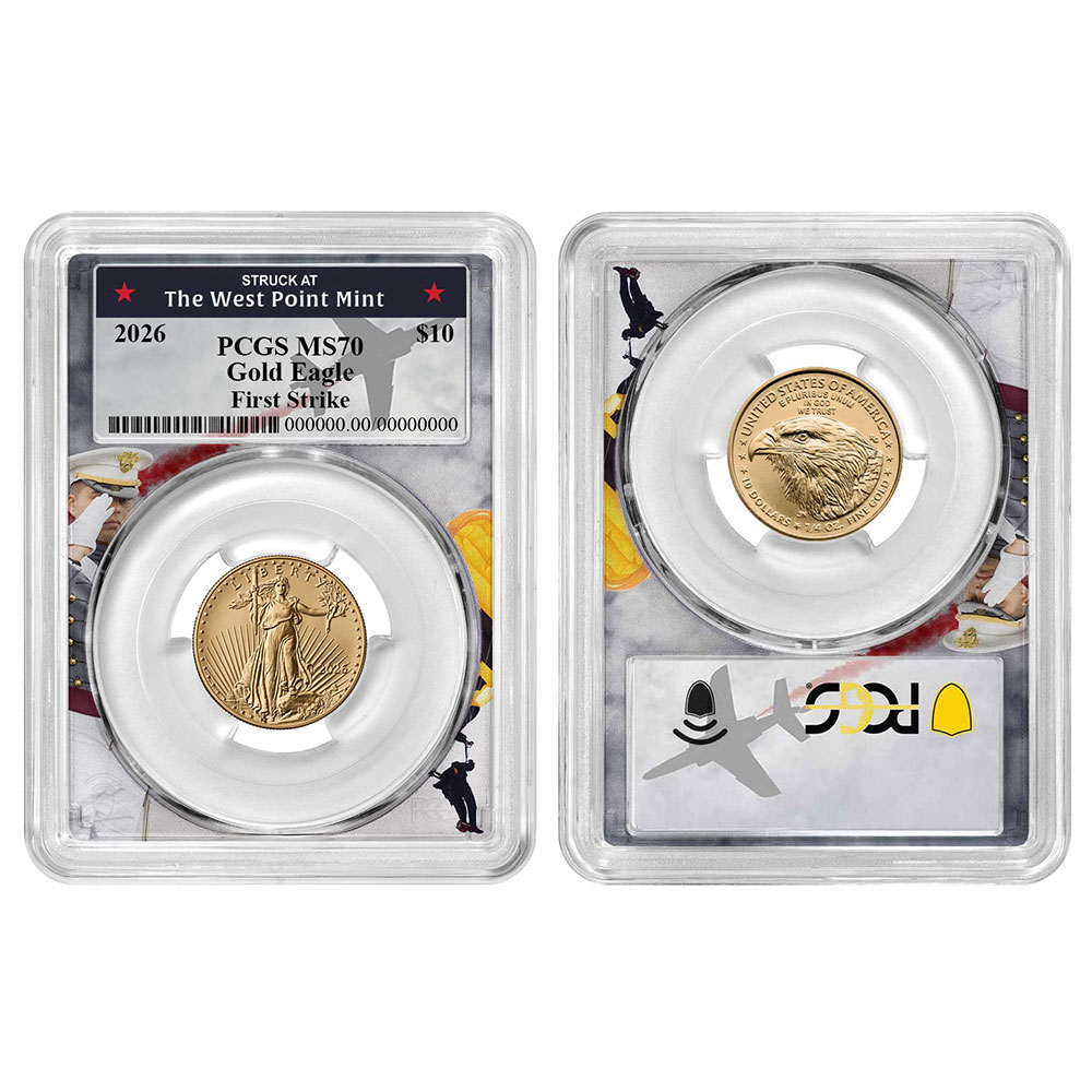Presale - 2026 $10 American Gold Eagle 1/4 oz PCGS MS70 FS West