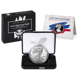 2026-W Proof $1 American Silver Eagle Box, OGP & COA