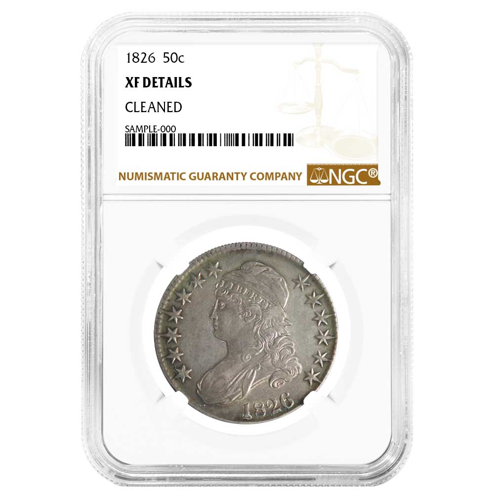 1826 50c Capped Bust Half Dollar XF Details Cleaned NGC Brown Label -  Pinehurst Coins