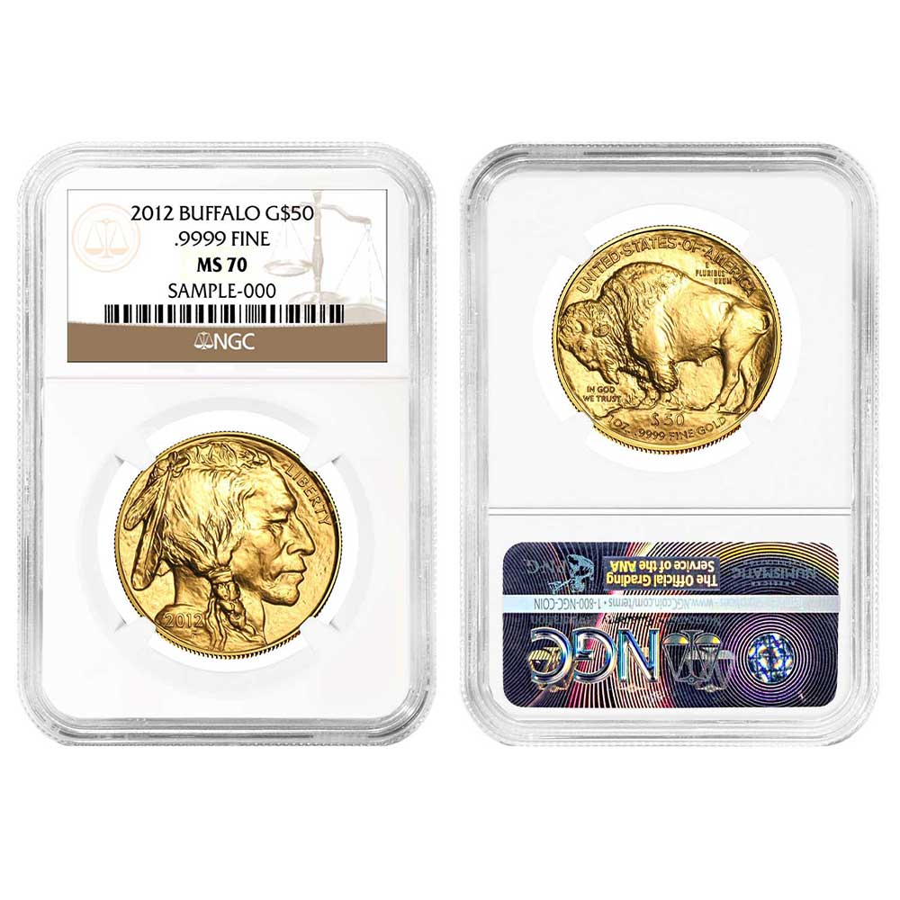 2012 $50 American Gold Buffalo NGC MS70 Brown Label - Pinehurst Coins