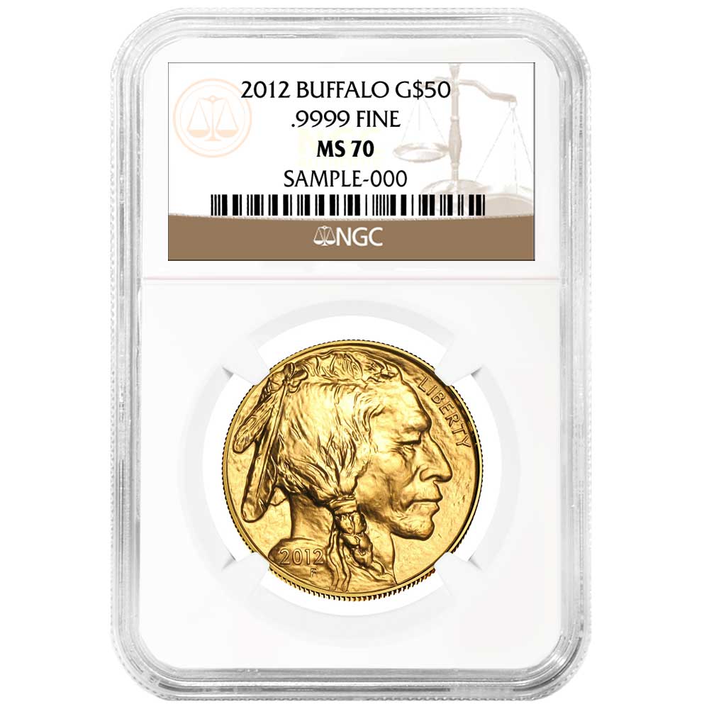 2012 $50 American Gold Buffalo NGC MS70 Brown Label - Pinehurst Coins